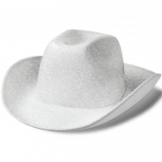 Cowboy Cowgirl Hat Glitter Western Hat Wide Brim Costume Hats Bling Sun Hat Cowboy for Women Men Beach Party (White)